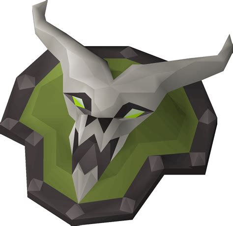 5 kg Drop Rate Unknown Drops From Unknown Examine A light shield with a haunting, skeletal visage. . Dragonfire ward